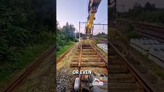 Working on railroad excavation 🤩🛤️  🎥 dionterveer [upl. by Ag835]