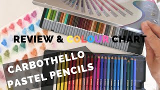 Pastel Pencils 💁Stabilo Carbothello Review amp Color ChartFirst Impressions [upl. by Enneiluj]