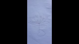 How to draw water lily easy and simple shapla ful art। National flower of Bangladesh step by step। [upl. by Tolecnal]