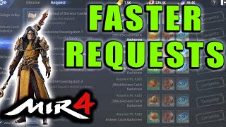 MIR4  Faster Requests How to Get Requests Done Fast Including Mining and Gathering [upl. by Eetnom]