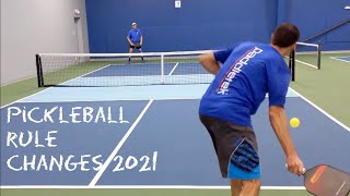 Pickleball Rule Changes for 2021 Drop Serve and Service Let [upl. by Alleiram]