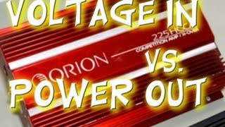 Orion 225 HCCA Competition Amp Power Output versus Voltage Input [upl. by Ayiram]