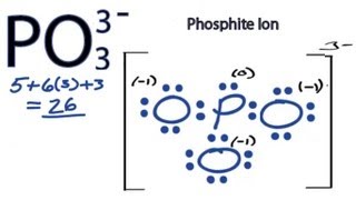 PO3 3 Lewis Structure  How to Draw the Lewis Structure for PO33 [upl. by Zeni618]