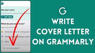 How to Write Cover Letter on Grammarly AI 2024 [upl. by Arbas841]