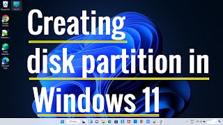 How to create new disk partition in Windows 11  SSD disk partition in new Laptops [upl. by Jehovah]