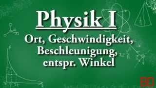 Physik I Vorlesung 2 Schwingungen 1 Ort Geschwindigkeit Beschleunigung entspr Winkel [upl. by Carolann246]