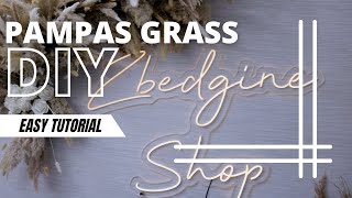 Pampas grass wall decor DIY on a budget [upl. by Glynn]