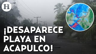 ¡Se la tragó la tierra Jhon desaparece playa en Pie de la Cuesta perjudica a cientos de comercios [upl. by Meeharb]