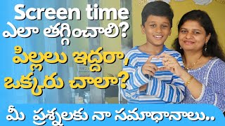 Reduce screentime for kids  dealing with single kid  Connect with kid  Best parenting tips telugu [upl. by Airdnaxela]