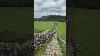 Hadrians Wall Built from 122AD running for 73 miles across the north of England history uk fyp [upl. by Ettenahc591]