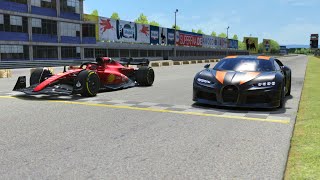 Bugatti Chiron Super Sport 300 vs F1 Ferrari 2022 Leclerc at Monza Full Course [upl. by Akzseinga]