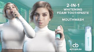 HowTo Use AutoBrush® 2In1 Whitening Foam Toothpaste  Mouthwash [upl. by Eecak]