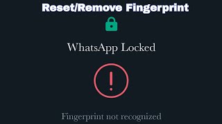 How to disable whatsapp fingerprint lock Remove whatsapp fingerprint lock [upl. by Aivirt]