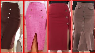 Chic HoundStooth Print Knee Length Skirt For Women Best Styling ideas2024 [upl. by Wershba]