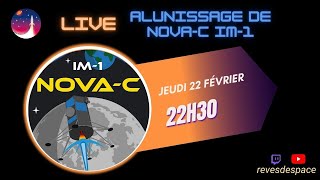 Alunissage dOdysseus IM1 latterrisseur lunaire NovaC dIntuitive Machines [upl. by Eiroc]