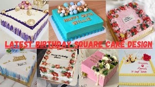 ✨Latest Birthday Square Cake design  Sheet cake decorating ideas  Birthday Cake Photo image [upl. by Ledniahs]