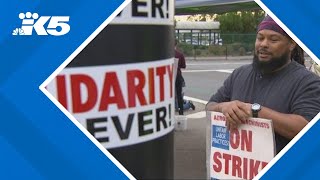 Boeings layoff announcement causes concerns on the picket line throughout community [upl. by Kellsie31]