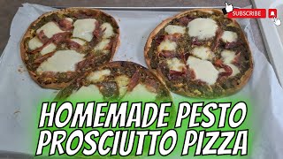 Easy Recipe Delicious Pesto Pizza Prosciutto Pizza [upl. by Gnirps]