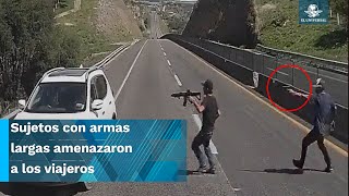 Hombres armados roban auto a pareja en autopista de San Juan de los Lagos [upl. by Syah971]