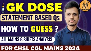 STATEMENT BASED QUESTIONS  HOW TO DO GUESS WORK  SSC CGL CHSL MAINS 2024  MATHS MANIA [upl. by Dnomra]