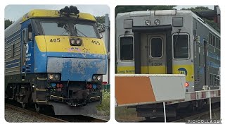 LIRR Train 36 4055004 Passing By the Mastic Railroad Crossing heading to Speonk from Babylon [upl. by Claretta]