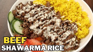 SHAWARMA RICE RECIPE w Shawarma Sauce [upl. by Redford33]