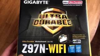 unboxing GIGABYTE Z97NWIFI Intel 1150 Mini ITX Motherboard for Hackintosh pt 1 [upl. by Fitzger953]