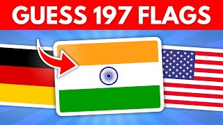 Guess All the 197 Flags of the World  Guess the Flag Quiz 2024 [upl. by Nnyleve974]