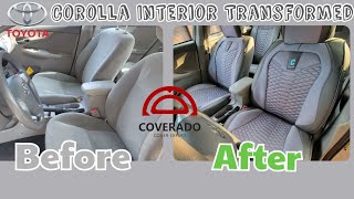 Toyota Corolla Leather Car Seat Installation with COVERADO Upgrade [upl. by Sotnas725]