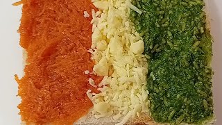 Tri color food ideas for independence day 🇮🇳 2 types of easy sandwich recipes for kids tiffin [upl. by Alial845]