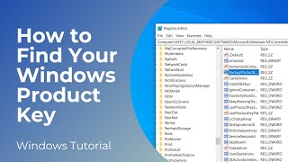 How to Find Your Windows 10 Product Key  Registry Editor [upl. by Llebasi]