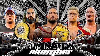 WWE 2k24 30 Man Elimination Chamber Full Match  Wrestling Empire [upl. by Emyaj]