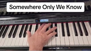 KeaneSomewhere Only We KnowPiano [upl. by Ellehcal]