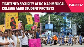 Kolkata Doctor Case  Tightened Security at RG Kar Medical College Amid Student Protests [upl. by Undry289]