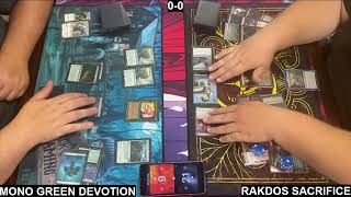 Pioneer  Mono Green Devotion Vs Rakdos Sacrifice [upl. by Tekcirc]