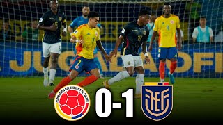 COLOMBIA vs ECUADOR 01  GOLES y RESUMEN del PARTIDO  eliminatorias sudamericanas [upl. by Nirol]