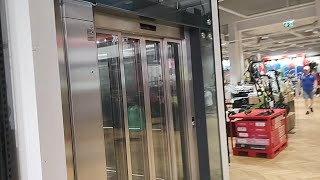 Brand New 2023 Schindler 5500 MRL traction glass elevator in Hervis Sport Citypark Ljubljana SLO [upl. by Stiles]