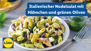 Italienischer Nudelsalat  Einfach  Lidl Kochen [upl. by Arawaj546]