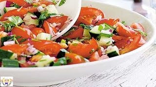 Tomato cucumber and coriander salad [upl. by Wichman]