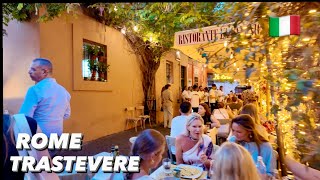 🇮🇹 Trastevere Rome ITALY  4K Walking Tour  Summer 2024 [upl. by Lennie481]