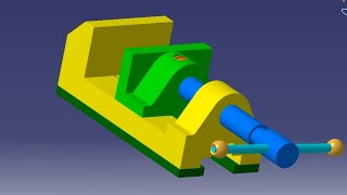 DMU Kinematic Tutorial 1 CATIA V5  Bench Vice  Simulation Tutorial cadguruji [upl. by Clarette]