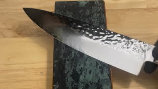 Shun Damascus Knife Sharpening [upl. by Dnana]