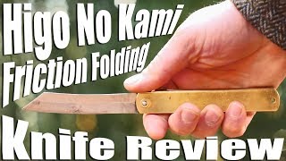 Higo No Kami Knife Review A 20 hand made friction folder from Japan [upl. by Refannej136]