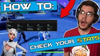 FORTNITE BATTLE ROYALE  HOW TO CHECK ALL YOUR STATISTICS [upl. by Gnilrad]