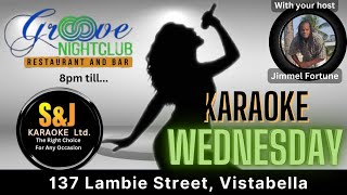 Live karaoke snippet at Grooves Night Club Restaurant and Bar Wednesday night [upl. by Akemyt523]