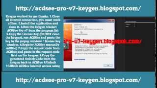 ACDSee Pro v7 keygen [upl. by Gulick694]