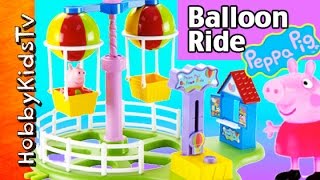 Peppa Pig Deluxe Balloon Ride PlaySet Toy by HobbyKidsTV [upl. by Ellenor869]