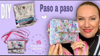 DIY  PASO A PASO CARTERA EN TELA FÁCIL Y VERSÁTIL  MAMÁ ALBA [upl. by Nairot]