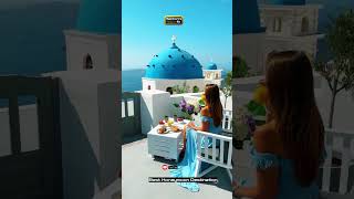 Worlds Popular Honeymoon Destination oiasantorini greece tentube europe santorinivacation [upl. by Namruht]