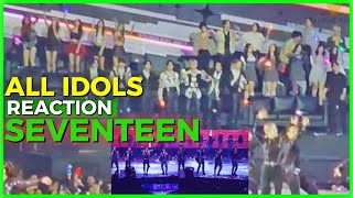 ALL IDOLS Reaction SEVENTEEN Golden Disc Awards 2024 JAKARTA [upl. by Auqenehs238]